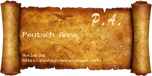 Peutsch Anna névjegykártya